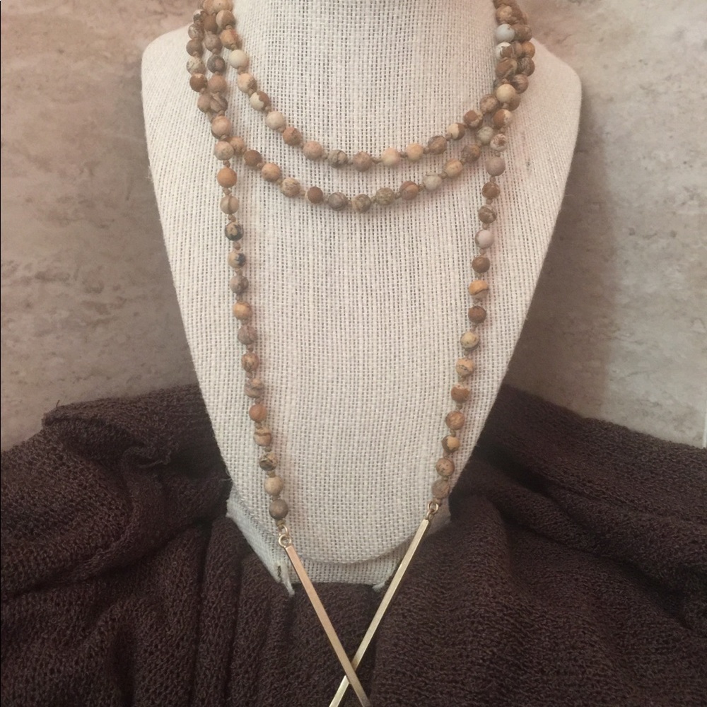 60” hand knotted necklace